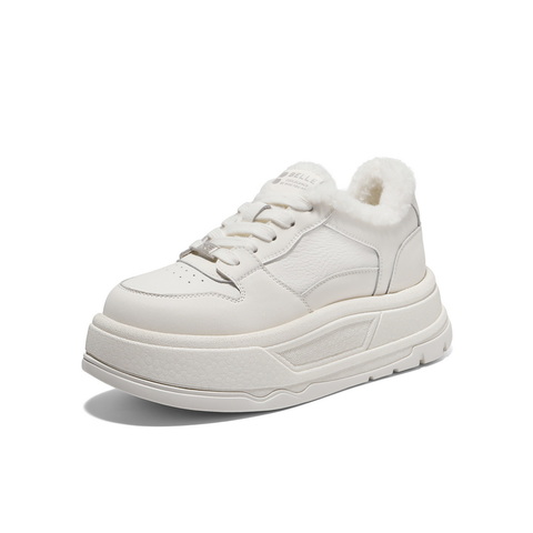 百丽简约休闲板鞋女2025春新属实厚底鞋B2457AM5