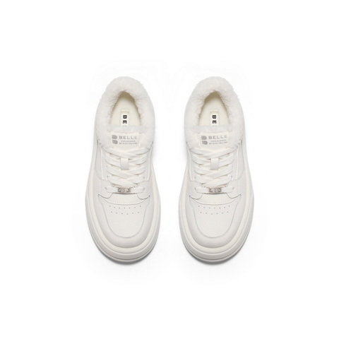 百丽简约休闲板鞋女2025春新属实厚底鞋B2457AM5