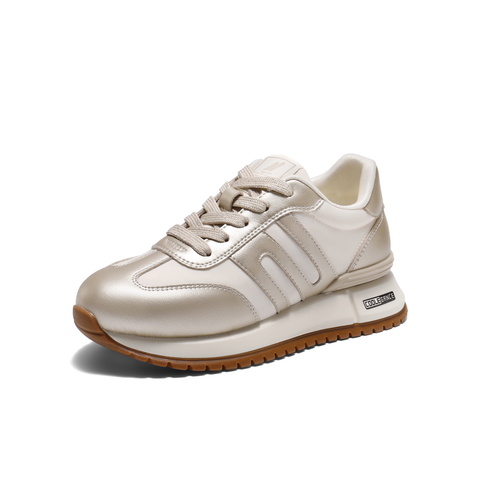 百丽复古跑道阿甘鞋女2025春新舒适运动休闲鞋D3X1DAM5