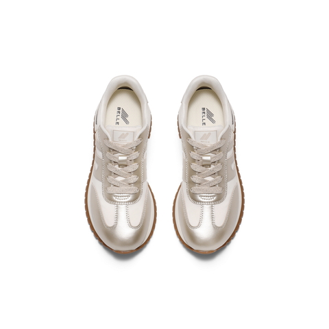 百丽复古跑道阿甘鞋女2025春新舒适运动休闲鞋D3X1DAM5