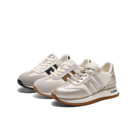 百丽复古跑道阿甘鞋女2025春新舒适运动休闲鞋D3X1DAM5