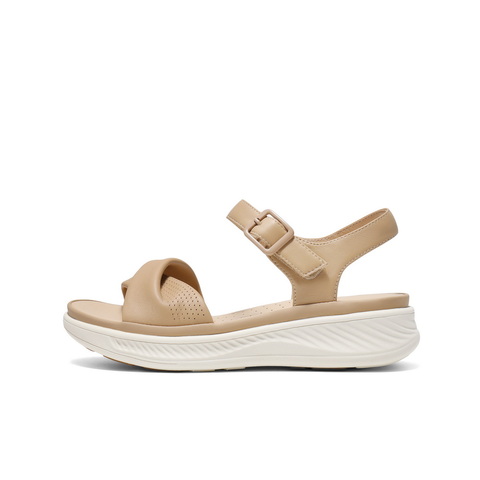 百丽宽条带休闲凉鞋女2025夏新商场同款真皮厚底凉鞋D6N2DBL5