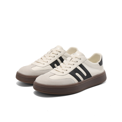 百丽潮搭撞色休闲板鞋男2025春新商场同款厚底复古德训鞋8QF01AM5