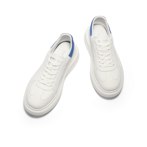 百丽时尚百搭小白鞋男2025新款春季厚底增高撞色休闲板鞋A1826AM5