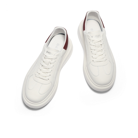 百丽时尚百搭小白鞋男2025新款春季厚底增高撞色休闲板鞋A1826AM5