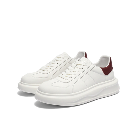 百丽时尚百搭小白鞋男2025新款春季厚底增高撞色休闲板鞋A1826AM5