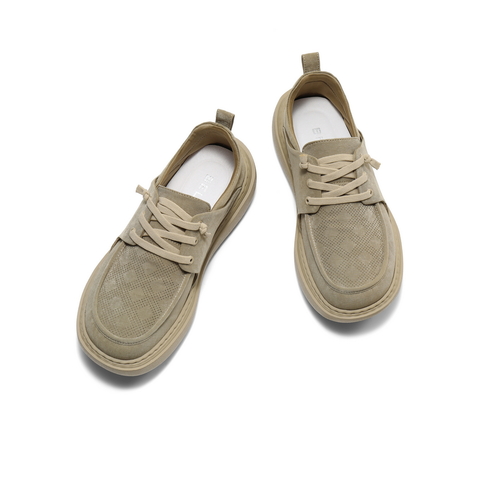 百丽透气布鞋男2025新款夏季商场同款厚底一脚蹬休闲鞋8SW01BM5