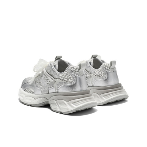 百丽透气大网孔老爹鞋女2025夏新轻盈厚底运动休闲鞋D7Y1DBM5