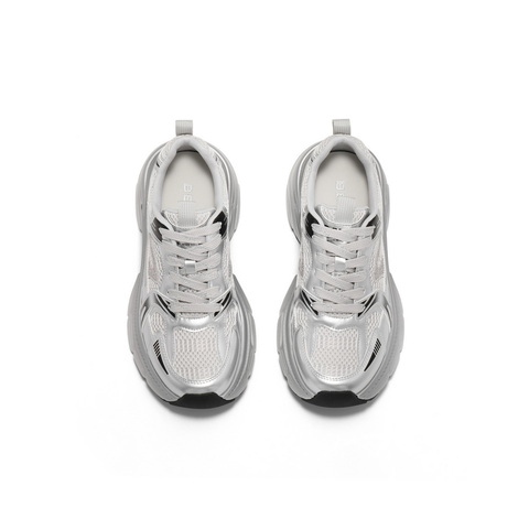 百丽拼接潮流老爹鞋女2025春新时尚厚底运动休闲鞋B2524AM5