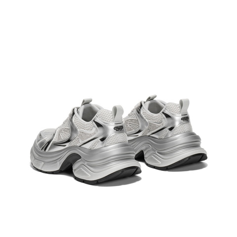 百丽拼接潮流老爹鞋女2025春新时尚厚底运动休闲鞋B2524AM5