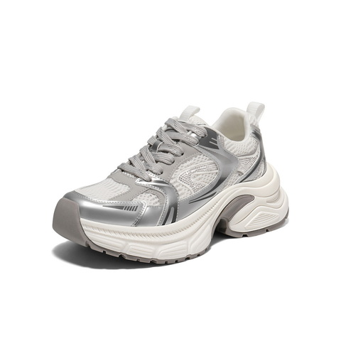 百丽拼接潮流老爹鞋女2025春新时尚厚底运动休闲鞋B2524AM5