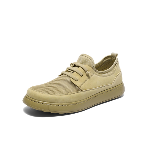 百丽网面透气休闲鞋男鞋2025夏季新款舒适厚底套脚工装鞋A1954BM5