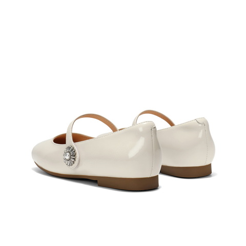 百丽气质玛丽珍鞋女2025春新商场同款真皮方头单鞋D7P1DAQ5