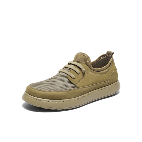 百丽网面透气休闲鞋男鞋2025夏季新款舒适厚底套脚工装鞋A1954BM5