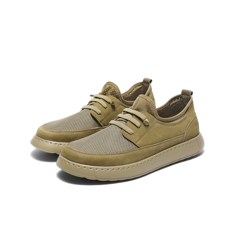 百丽网面透气休闲鞋男鞋2025夏季新款舒适厚底套脚工装鞋A1954BM5