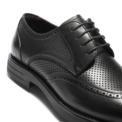 百丽布洛克雕花商务鞋男2025新款春牛皮打孔透气正装皮鞋7TN01AM5