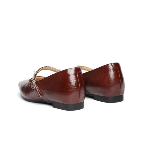 百丽复古玛丽珍鞋女2025春新商场同款气质小方头单鞋D8F1DAQ5