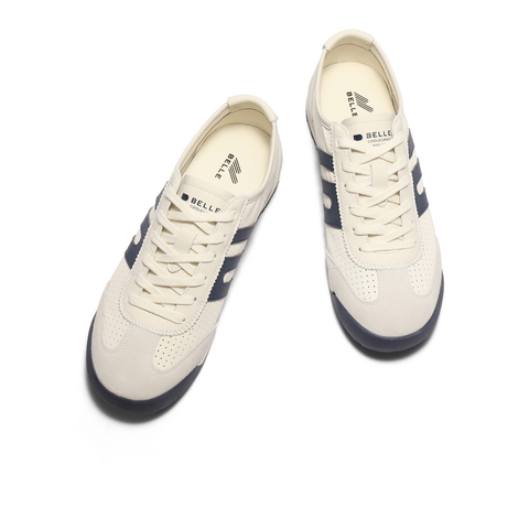 百丽打孔透气休闲运动鞋男2025新款夏商场同款复古德训鞋8TJ01BM5