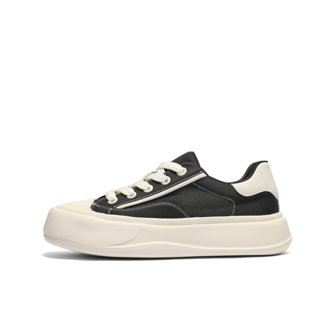 百丽网面透气休闲板鞋男2025新款夏季厚底增高时尚布鞋A2017BM5