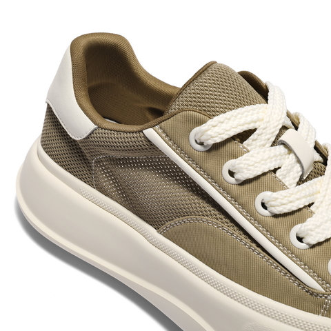 百丽网面透气休闲板鞋男2025新款夏季厚底增高时尚布鞋A2017BM5