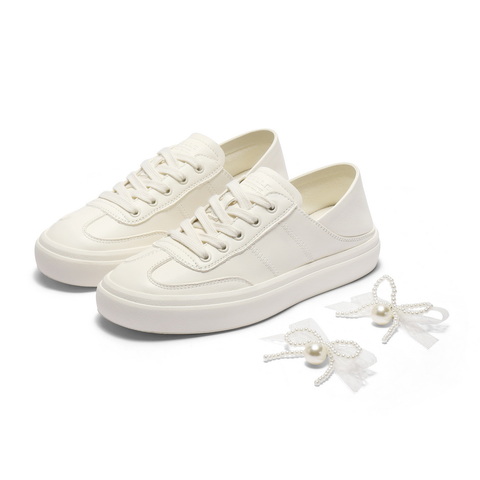 百丽便捷两穿德训鞋女2025秋新商场同款真皮百搭小白鞋D8Y1DCM5