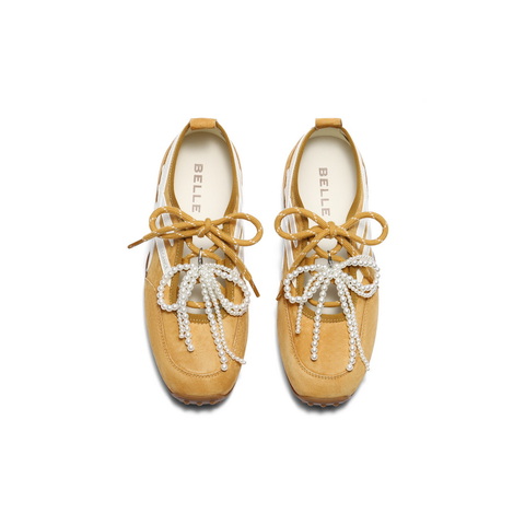 百丽撞色休闲玛丽珍鞋女2025夏新商场同款轻便薄底鞋D8K1DBQ5