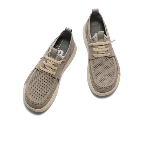 百丽打孔透气户外工装鞋男2025夏季新舒适厚底套脚休闲鞋A2000BM5