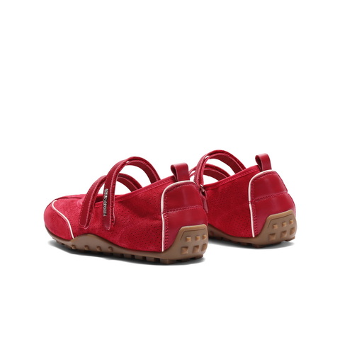 百丽芭蕾风网休闲鞋女2025夏新商场同款双魔术贴玛丽珍鞋D8L1DBQ5