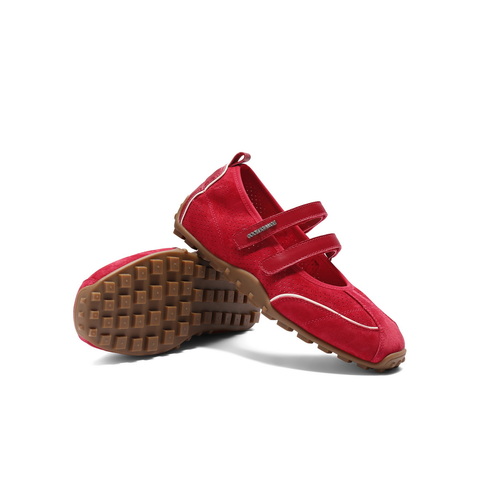 百丽芭蕾风网休闲鞋女2025夏新商场同款双魔术贴玛丽珍鞋D8L1DBQ5