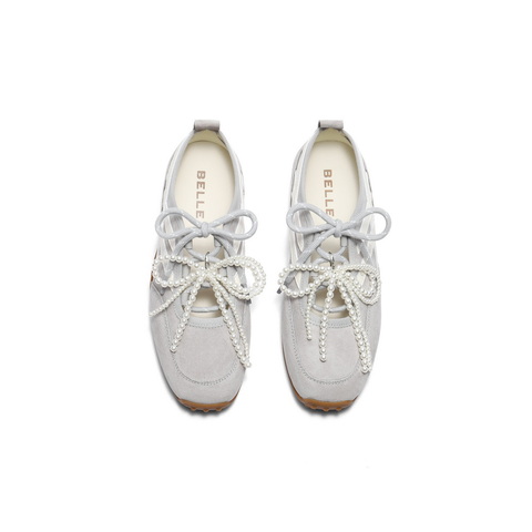 百丽撞色休闲玛丽珍鞋女2025夏新商场同款轻便薄底鞋D8K1DBQ5