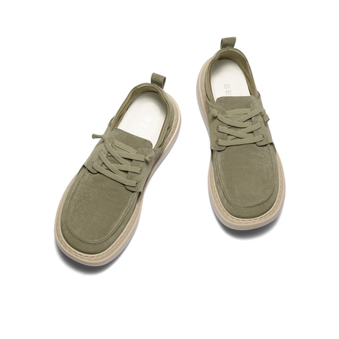 百丽透气布鞋男2025新款夏季商场同款厚底一脚蹬休闲鞋8SW01BM5