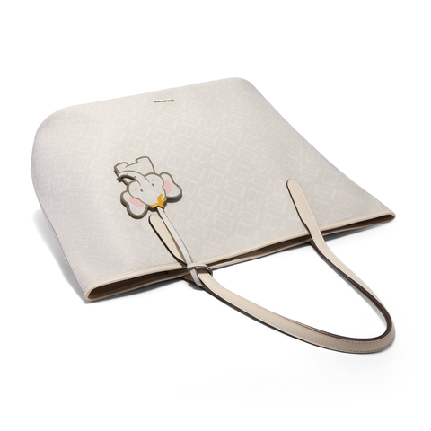 百丽包女25夏商场同款复古老花小飞象单肩手提大号托特包X7375BX5