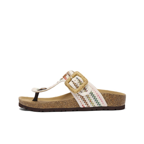 百丽SMEILEY联名勃肯鞋女2025夏新商场同款休闲夹脚拖鞋BFAE6BT5