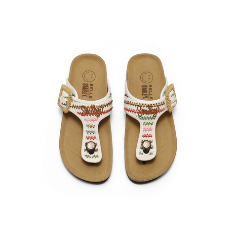 百丽SMEILEY联名勃肯鞋女2025夏新商场同款休闲夹脚拖鞋BFAE6BT5