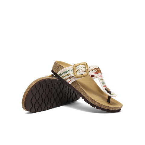 百丽SMEILEY联名勃肯鞋女2025夏新商场同款休闲夹脚拖鞋BFAE6BT5