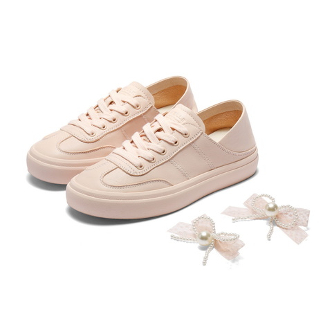 百丽便捷两穿德训鞋女2025秋新商场同款真皮百搭小白鞋D8Y1DCM5