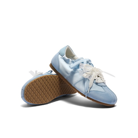 百丽青春蝴蝶结德训鞋女2025春新薄底休闲运动鞋B2636AM5