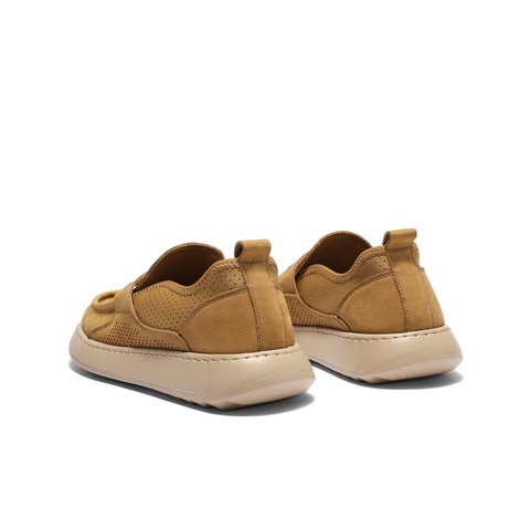 百丽打孔透气休闲鞋男2025新款夏季软底舒适一脚蹬工装鞋A2011BM5