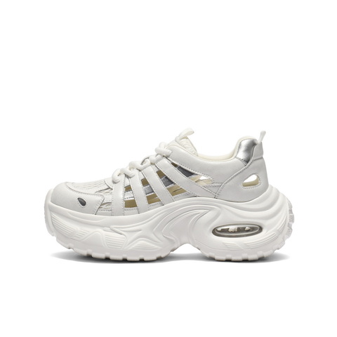 百丽透气网老爹鞋女2025夏新商场同款厚底休闲鞋D9K1DBM5