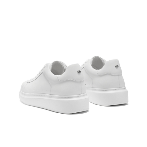 百丽时尚百搭小白鞋男2025新款秋季牛皮革厚底休闲板鞋D5R20CM5