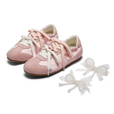 百丽青春蝴蝶结德训鞋女2025春新薄底休闲运动鞋B2636AM5