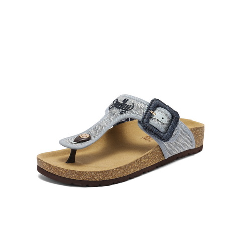 百丽SMEILEY联名勃肯鞋女2025夏新商场同款休闲夹脚拖鞋BFAE6BT5