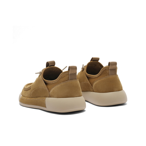 百丽打孔透气户外工装鞋男2025夏季新舒适厚底套脚休闲鞋A2000BM5