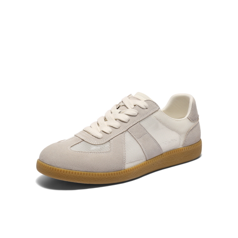 百丽网面透气休闲板鞋男2025新款夏季拼接撞色复古德训鞋A1994BM5