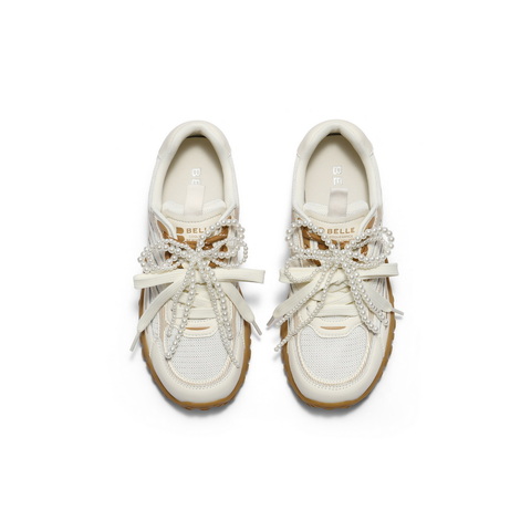 百丽舒适透气网面休闲鞋女2025夏新时尚双鞋带薄底休闲鞋B2729BM5