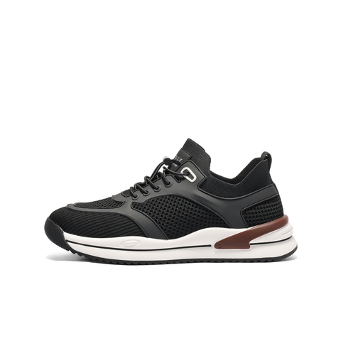 百丽网面透气休闲健步鞋男2025新款夏商场同款厚底运动鞋8US01BM5