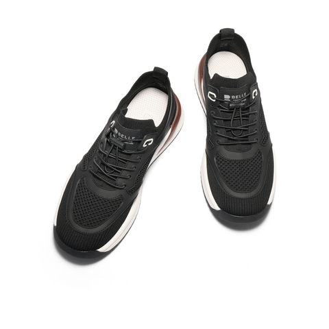 百丽网面透气休闲健步鞋男2025新款夏商场同款厚底运动鞋8US01BM5