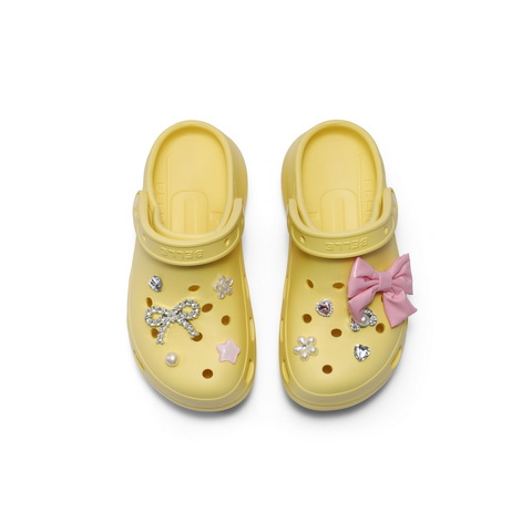 百丽时尚两穿洞洞鞋女2025夏新商场同款厚底包头拖鞋D9G1DBL5