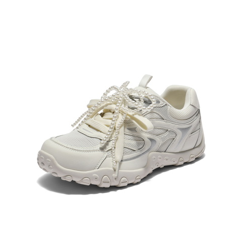 百丽舒适透气网面休闲鞋女2025夏新时尚双鞋带薄底休闲鞋B2729BM5