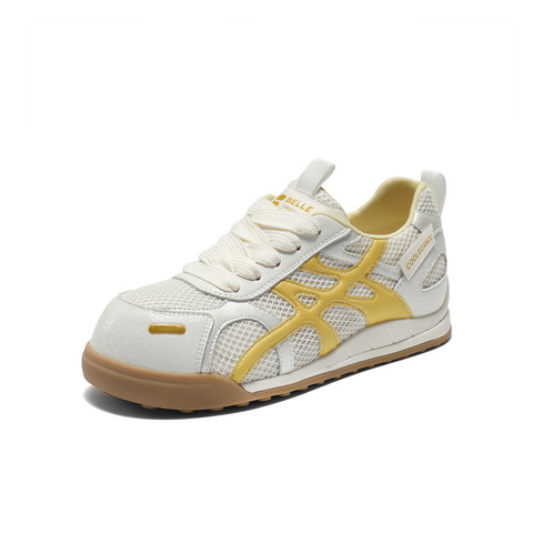 百丽撞色可爱圆头阿甘鞋女2025秋新透气网面薄底休闲鞋B2766CM5